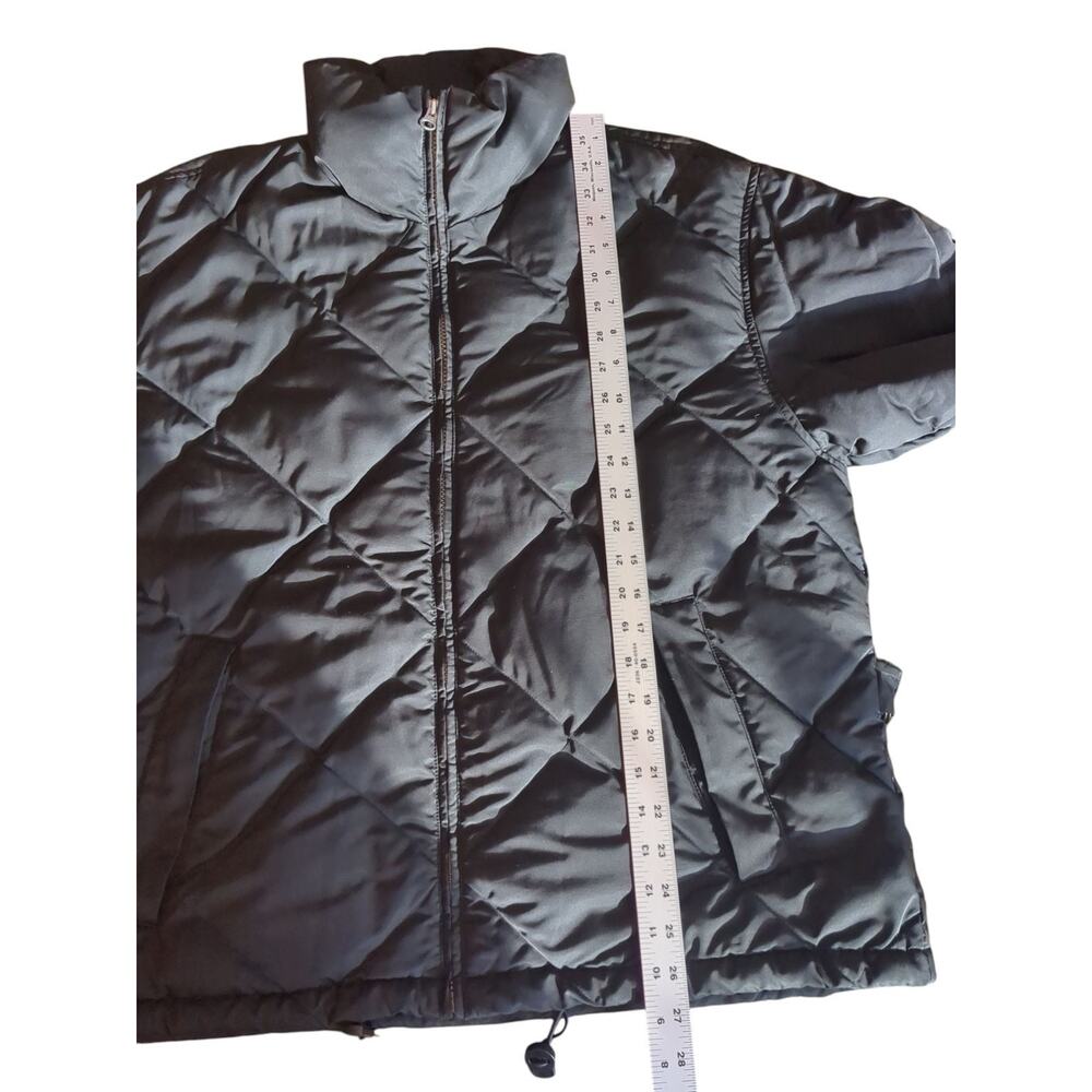 Vintage Eddie Bauer Jacket Womens L Goose Down Filled Puffer Coat Black Outdoor - Picture 4 of 7